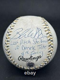 2006 Match des étoiles Utilisé Baseball Derek Jeter Retrait Brandon Webb MLB Auth COA