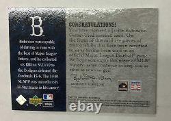 2007 Ud Premier Remnants 4 Jackie Robinson Quad Wool Game Used Jersey Card #3/5
