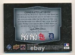 2008 Ud Premier Ruth Gehrig Musial Cobb Quad Game Used Relic #21/25