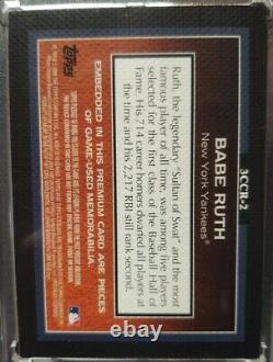 2009 Topps Sterling Babe Ruth Dual Pinstripe Jeu Used Jersey Relic /25 Yankees