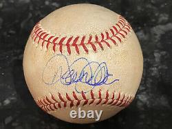 2013 Derek Jeter Jeu Utilisé Autograph Ball Must Read 100% Genuine Yankees Star