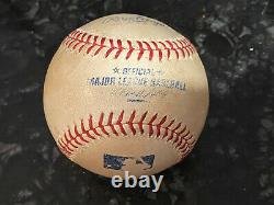 2013 Derek Jeter Jeu Utilisé Autograph Ball Must Read 100% Genuine Yankees Star