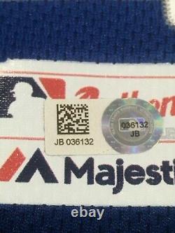 2015 Post-saison Torres Taille 42 #72 Jeu Des Mets De New York Utilisé Maillot Home Blue Mlb