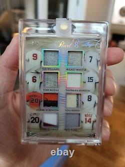 2017 Leaf Pearl 8 Jeu Utilisé Patch Card Mickey Mantle Ted Williams Stan Musial /8