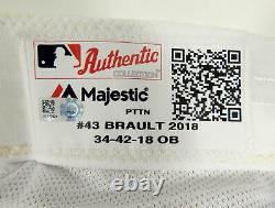 2018 Pittsburgh Pirates Crawfords Steven Brault #43 Used Cream Jersey Pant