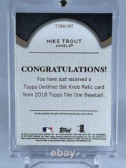 2018 Topps Tier One Mike Trout Jeu-used Bat Knob 1/1