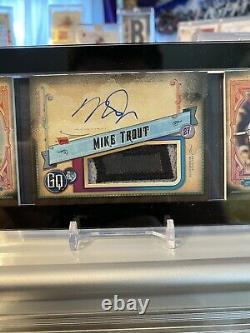 2019 Topps Tsigane Reine Mike Trout Angels Livret Auto 1/1 Game Used Patch