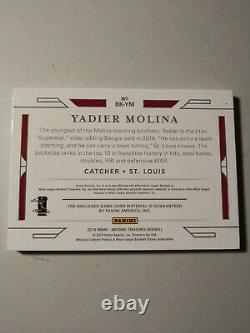2019 Trésors Nationaux Yadier Molina Jeu Utilisé Bâton De Chauve-souris #1/1 Cardinals