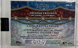 2022 Topps Dynasty Freddie Freeman Baseball de la Série mondiale utilisée en jeu et Auto # 4/5