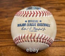 Astros contre Yankees ALCS Match 3 Balle de baseball utilisée le 22/10/2022 Javier GAGNE contre Cole