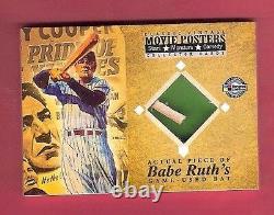 Babe Ruth Jeu Utilisé Bat Card 2009 Movie Posters Pride Of The Yankees New York