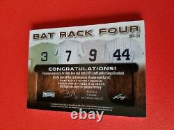 Babe Ruth Mickey Mantle Roger Maris Reggie Jackson Jeu Utilisé Bat Card #d2/6 Leaf