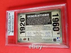 Babe Ruth & Roger Maris Jeu D'occasion Jersey & Bat Card Graded Bgs 8 Nm Mint Yankees
