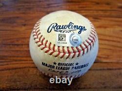 Balle de Baseball Utilisée par Gerrit Cole lors du Match des Astros le 18/09/2019 contre les Rangers 300ème K Match 18ème MLB