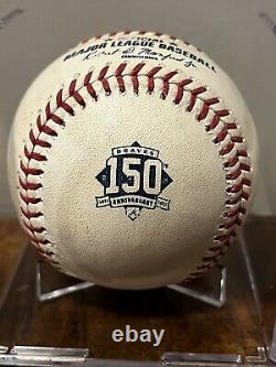 Balle de baseball utilisée lors du 150e anniversaire des Atlanta Braves