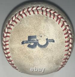 Balle de baseball utilisée lors du dernier match des New York Yankees d'Aaron Hicks de la MLB authentique 10-5-22