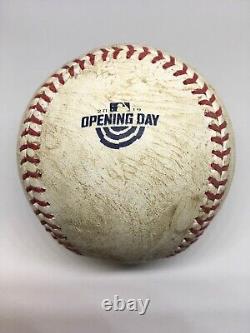 Balle de baseball utilisée lors du match d'ouverture des Phillies en 2019 avec certificat d'authenticité de la MLB pour les débuts de Bryce Harper