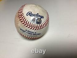 Balle de baseball utilisée par Corey Kluber des Yankees lors du match de la MLB du 14 mai 2021