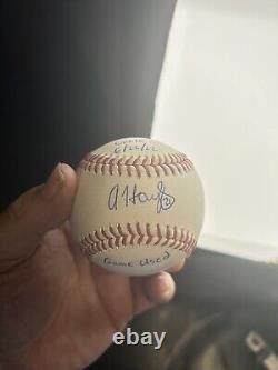 Balle de jeu signée utilisée par Austin Hays du match du Cycle du 22 juin Orioles Beckett / MLB Aut