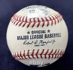 Balle de match n °14 de la carrière de Luis Matos utilisée le 7/2/23 Giants Mlb Holo Hartwig Mets.