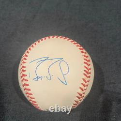 Barry Bonds Ballon de baseball signé autographié utilisé lors d'un match avec support et plaque nominative