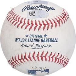 Baseball des Yankees utilisé par Jake Bauers dans un match