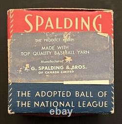 Baseball officiel de la Ligue Nationale Spalding 1952-57 NM-MT Warren Giles + Boîte d'Origine