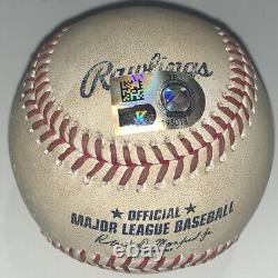 Baseball utilisé dans le jeu MLB du 25 septembre 2022: Victoire décisive de la division des Cleveland Guardians avec ShawithGarcia