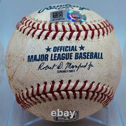 Blake Treinen K Cody Bellinger A's 50th Logo Jeu Utilisé Baseball Dodgers 8/18/18