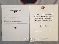 Bobby Cox 2004 Atlanta Braves Manager Of Year Jeu Utilisé Baseball Jersey Mlb Holo