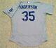 Brett Anderson Taille 48 #35 2016 Los Angeles Dodgers Jeux Utilisés Jersey Éliminé Mlb