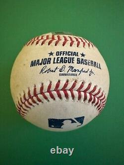 Brian Anderson Ballon Base Authentifié par la MLB Utilisé en Match de Baseball Maison Carrière HR #42 Miami Marlins