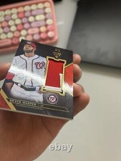 Bryce Harper 2016 Topps Triple Threads 1/1 Red Ruby Patch Relic Jeu Utilisé (read)
