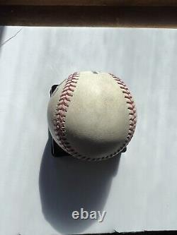 'Buster Posey : Balle utilisée en jeu, authentifiée par la MLB, logo SF Giants Rockies'