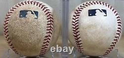 Buster Posey Simple + Double Carrière Hits # 924 + 925 Jeu Utilisé Mlb Baseballs Giants