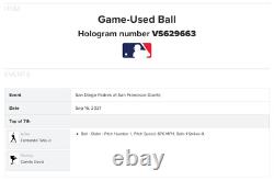 Camilo Doval / Fernando Tatis Jr Game-used Baseball Giants Roookie 2021