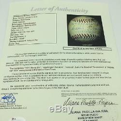 Cecil Travis Guerre Mondiale 2 Signé Inscribed Jeu Utilisé Baseball Championnat Jsa