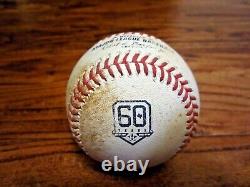 Cedric Mullins Orioles Jeu Utilisé Single Baseball 8/28/2022 Hit #388 Astros Logo