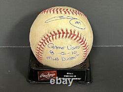 Chris Sale White Sox Balle de baseball utilisée en jeu signée par auto MLB DEBUT MLB Hologram