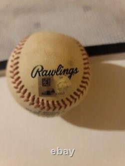 Début de Hunter Brown en MLB - Balle de baseball utilisée lors du match Astros Rangers Duran le 5/9/22