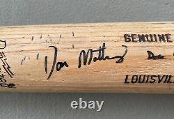 Don Mattingly 1986-89 Autographe Jeu Utilisé Mlb Yankees Bat Psa Loa Gu 9.5 Jeter