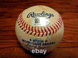 Elvis Andrus A's Game Utilisé Single Baseball 7/6/2021 Affichage #1808 + Laureano Double