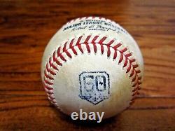 Emmanuel Rivera Royals Jeu Utilisé Single Baseball 7/7/2022 Affichage #56 Verlander Logo