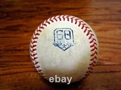 Emmanuel Rivera Royals Jeu Utilisé Single Baseball 7/7/2022 Affichage #56 Verlander Logo