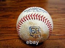Eugenio Suarez Mariners Jeu Utilisé Single Baseball 7/31/2022 Hit #973 Astros Logo