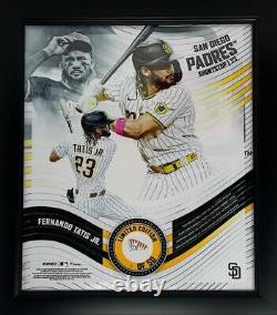 Fernando Tatis Jr. Padres Encadré 15 X 17 Jeu De Collage De Baseball Utilisé Le 1/50