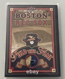 'Fleer Boston Red Sox 100ème match sur le terrain ! Base utilisée lors du match de 2001 ! Objet de collection'