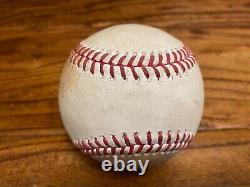Francisco Lindor Mets Jeu Utilisé Single Baseball 6/22/2022 Hit #1065 Astros Logo