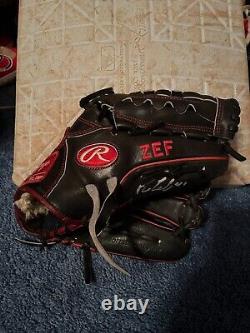 Gant Rawlings utilisé, porté et signé par Ryan Zeferjahn des Red Sox Sea Dogs