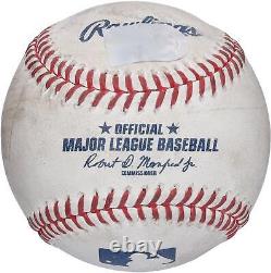 Giancarlo Stanton Yankees de New York Balle de baseball utilisée lors du match contre Baltimore